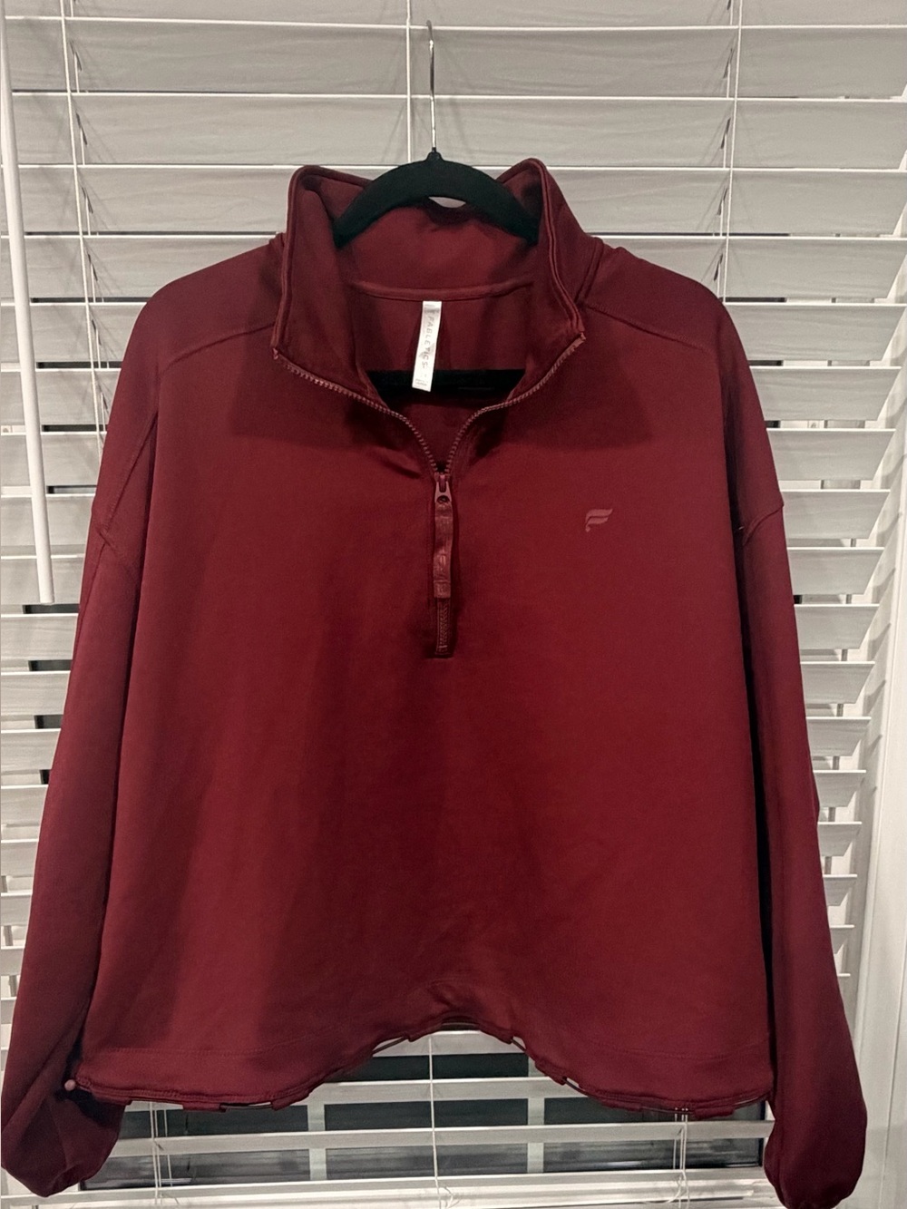 Fabletics Barrier Scuba Oversized Pullover Merlot Burgundy Red Women Size 2X